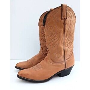 Laredo by Dan Post Golden Brown Calf Leather Western Boot Mens 9.5D Made in USA